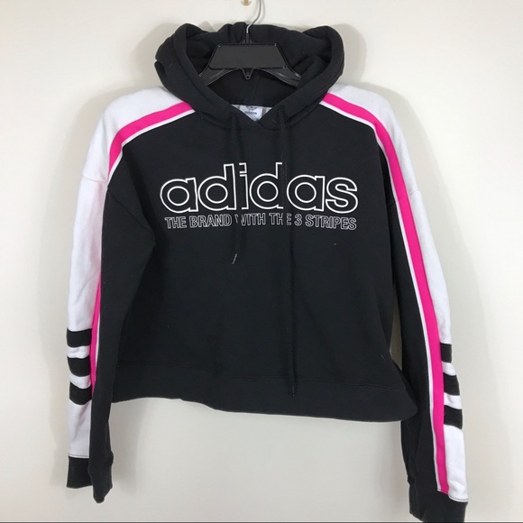 adidas pink and black hoodie